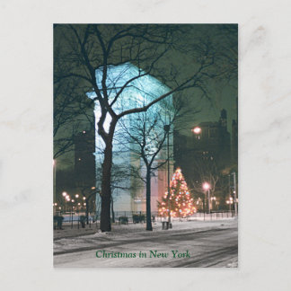 Christmas in New York Feiertagspostkarte