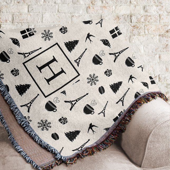 Christmas in Paris | Monogrammed Decke (Von Creator hochgeladen)