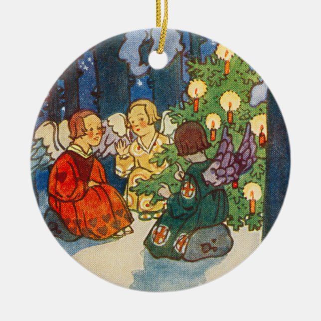 Christmas in the forest - Zdenek Guth  Keramik Ornament (Vorne)