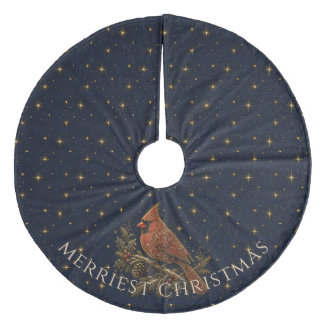 Christmas in the Stars | Red Cardinal Fleece Weihnachtsbaumdecke