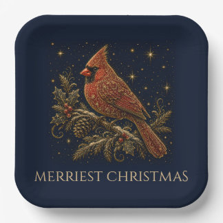 Christmas in the Stars | Red Cardinal Pappteller