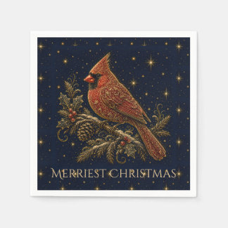 Christmas in the Stars | Red Cardinal Serviette