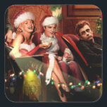Christmas Interlude Quadratischer Aufkleber<br><div class="desc">CHRIS CONSANI PRODUCED UNDER LICENSE FROM ARTIST,  PUBLISHED AND DISTRIBUTED BY JADEI GRAPHICS,  ALL RIGHTS RESERVED</div>