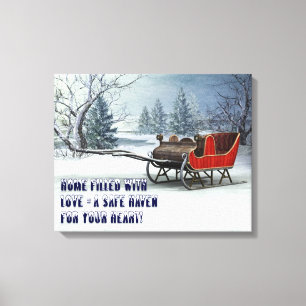 CHRISTMAS INVITATION LEINWAND