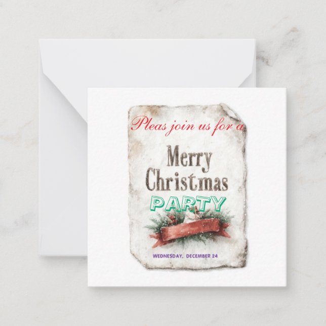 christmas invitations cards mitteilungskarte (Vorderseite)