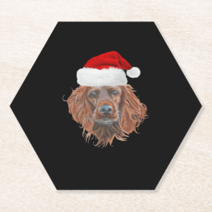 Christmas Irish Setter Classic T - Shirt Untersetzer