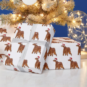 Christmas Irish Setter Geschenkpapier