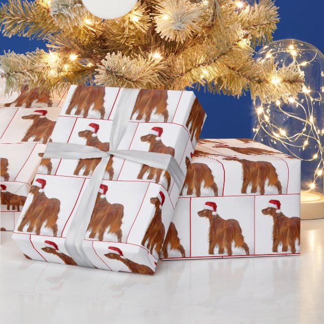 Christmas Irish Setter Geschenkpapier (Feiertage)