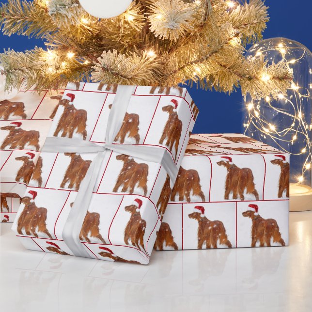 Christmas Irish Setter Geschenkpapier (Feiertage)