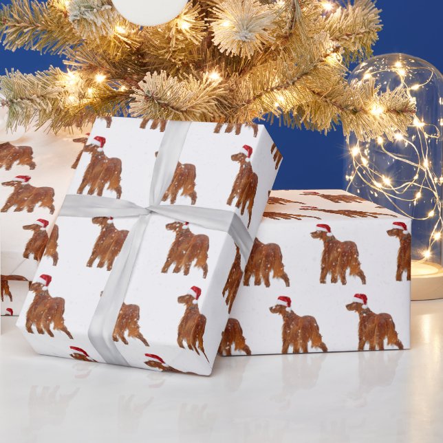 Christmas Irish Setter Geschenkpapier (Feiertage)