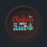 Christmas Is All About Jesus-43687 Pappteller<br><div class="desc">A meaningful Christian design reminding that the true reason for Christmas is Jesus. Perfect for believers celebrating the birth of Christ. (Design code-43687).</div>
