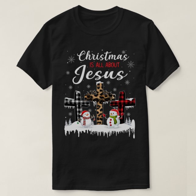 Christmas Is All About Jesus Christians Pajama Cos T-Shirt (Design vorne)