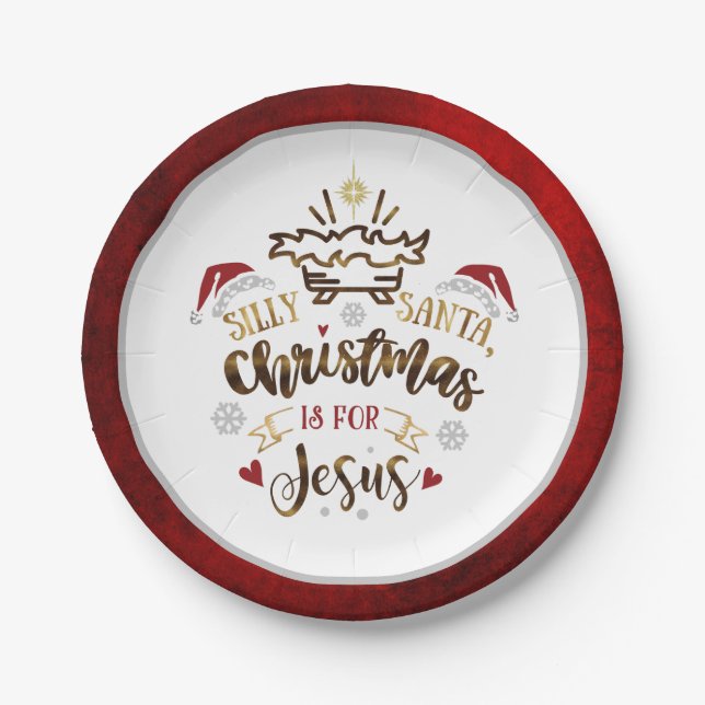 CHRISTMAS IST FÜR JESUS Niedlich Kids Party Pappteller (Vorderseite)