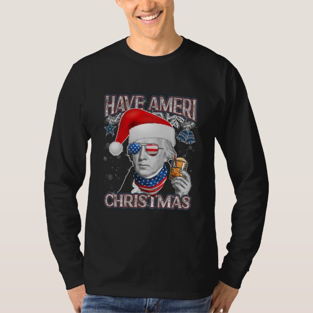 Christmas James Madison Weihnachtsmannmütze Americ T-Shirt (Vorderseite)