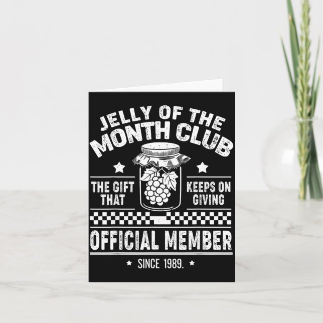 Christmas Jelly Of The Month Club Member Funny Xma Karte (Vorderseite)