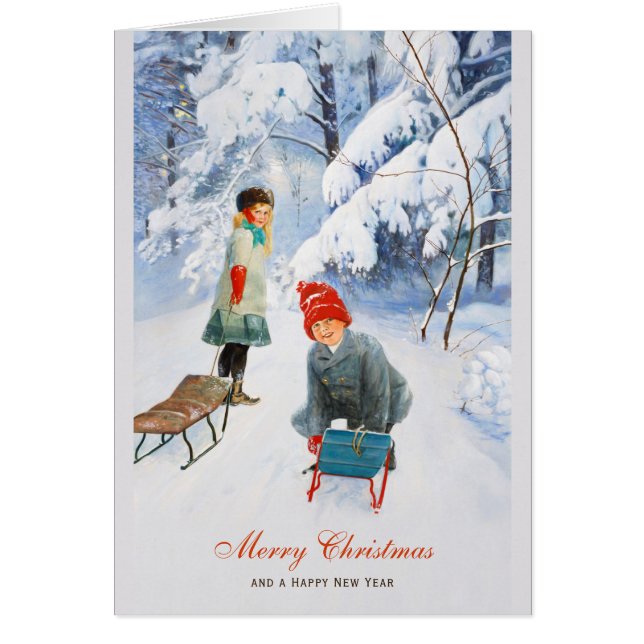 Christmas Jenny Nyström Winter play CC0392 Card (Vorne)