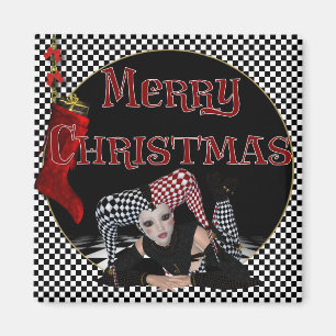 Christmas Jester 1 - Frohe Weihnachts-Magnet Magnet