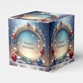 Christmas Jewel Frame Holiday Favor Box Geschenkschachtel