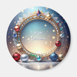 Christmas Jewel Frame Holiday Magnet