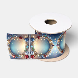Christmas Jewel Frame Satin Ribbon Satinband