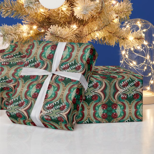 Christmas Jewel Tones Geschenkpapier (Feiertage)