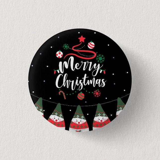 Christmas Jingle Bells Joyful Greetings Collection Button (Vorderseite)