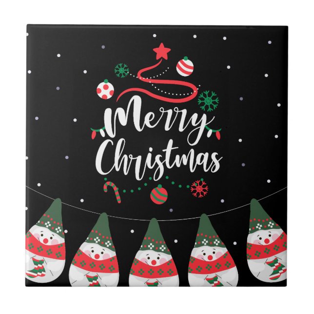 Christmas Jingle Bells Joyful Greetings Collection Fliese (Vorderseite)