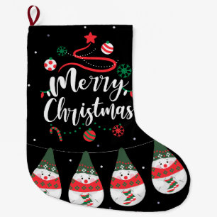 Christmas Jingle Bells Joyful Greetings Collection Großer Weihnachtsstrumpf
