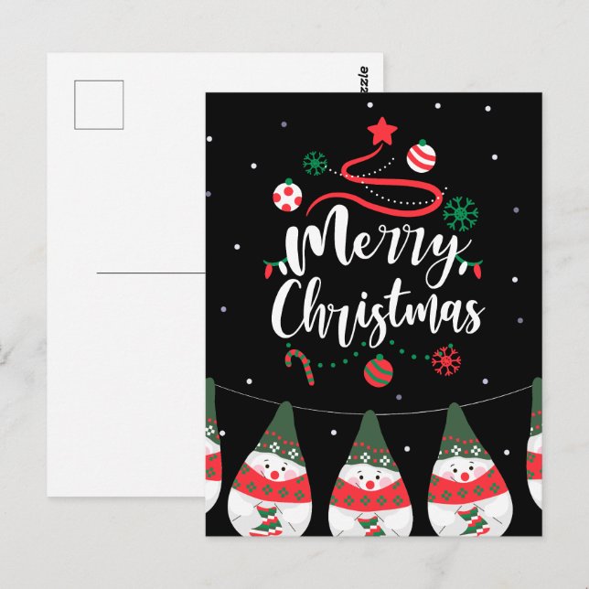 Christmas Jingle Bells Joyful Greetings Collection Postkarte (Vorne/Hinten)