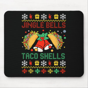 Christmas Jingle Bells Taco Muscheln Funny Family  Mousepad