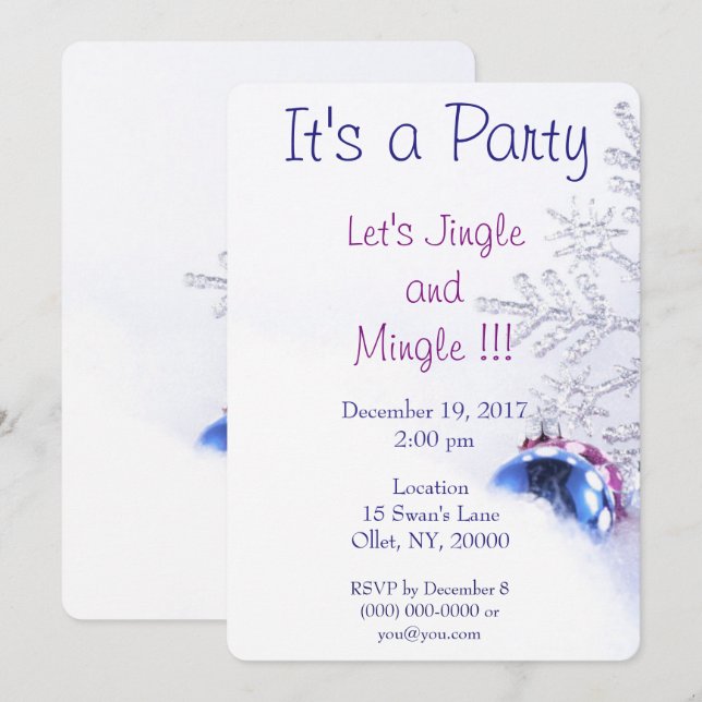 Christmas Jingle Party Einladung (Vorne/Hinten)