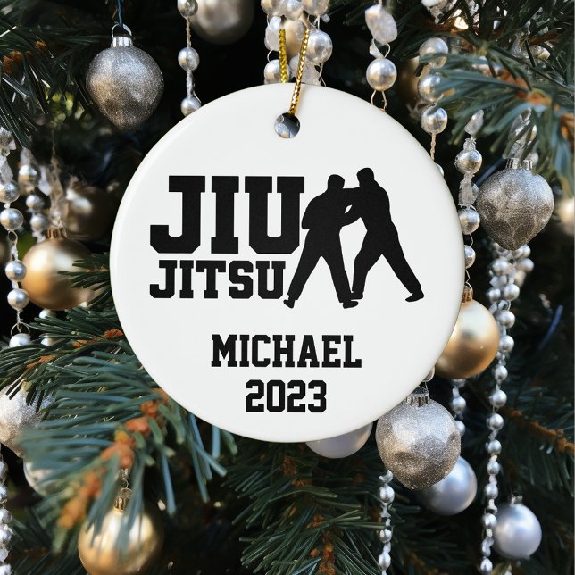 Christmas Jiu Jitsu Personalisiert Keramik Ornament (Von Creator hochgeladen)
