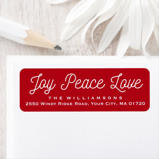 Christmas Joest Peace Liebe Custom Red (Insitu)