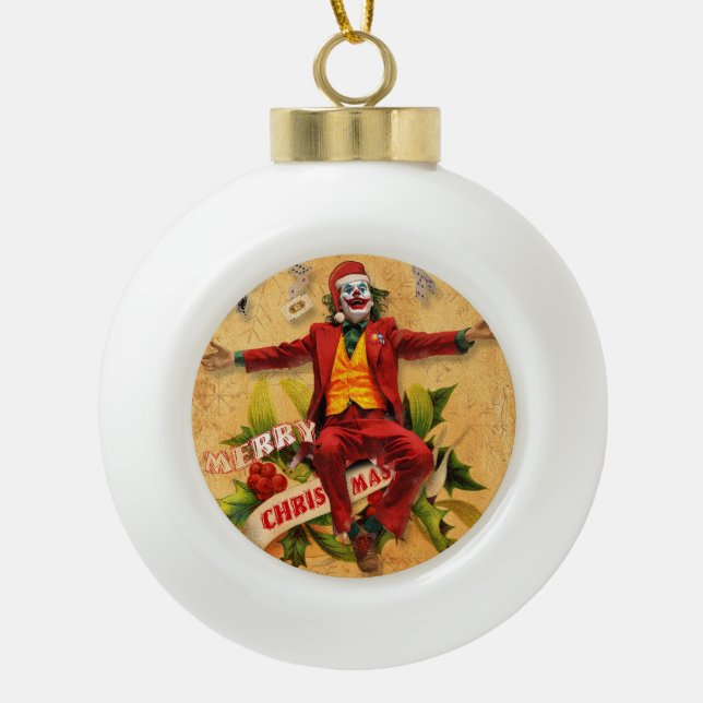 Christmas Joke Keramik Kugel-Ornament (Vorderseite)