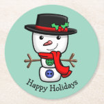 Christmas Jolly Snowman Untersetzer<br><div class="desc">Das ist mein besonderer Jolly Snowman. Er kaufte sich diesen Hut,  da er wirklich mag die Serie Breaking Bad. Ideal für die Breaking Bad Enthusiasten für Weihnachten Anlässe! :) Alle meine eigenen Originalkunstwerke.</div>
