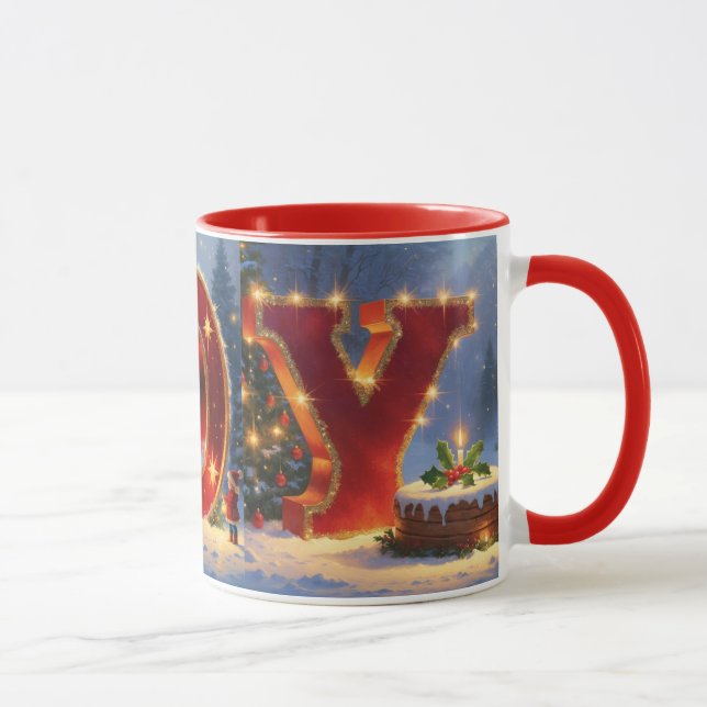 Christmas JOY Festive Holiday Coffee Mug Tasse (Rechts)