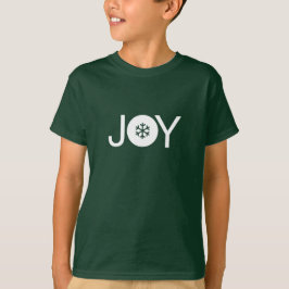 Christmas Joy Green and White Kids T - Shirt