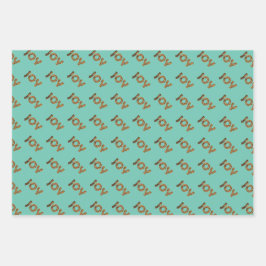 Christmas Joy Leopard Pattern Geschenkpapier Set