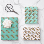 Christmas Joy Leopard Pattern Geschenkpapier Set<br><div class="desc">Muster</div>