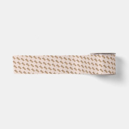 Christmas Joy Leopard Pattern Satinband