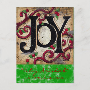Christmas Joy ~ Postcard Feiertagspostkarte