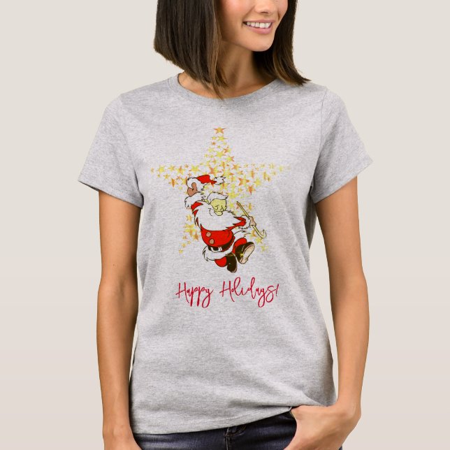 Christmas Joy Santa T-Shirt (Vorderseite)