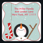 Christmas Joy Snowman Address Labels Stickers<br><div class="desc">Christmas Joy Snowman Address Labels Stickers</div>