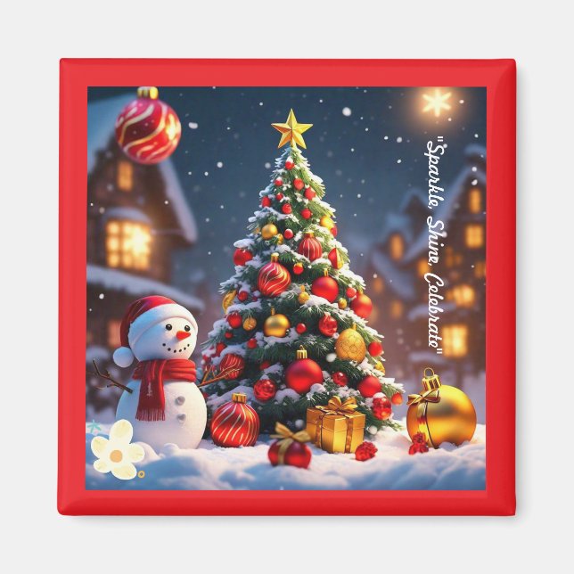 "Christmas Joy Unfolds" Magnet (Vorne)