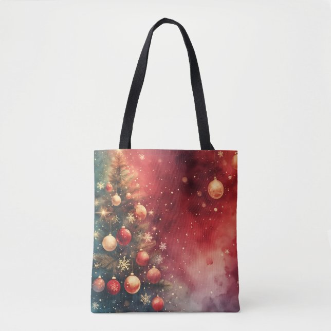 Christmas Joy Watercolor Tasche (Vorderseite)