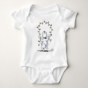 Christmas Joy Westie Dog Baby Strampler
