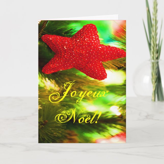 Christmas Joyeux Weihnachten Red Christmas Star I (Vorderseite)