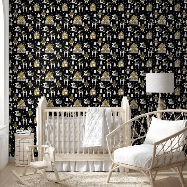 Christmas Joyful Night  for Your Kid Room Tapete (Kinder)