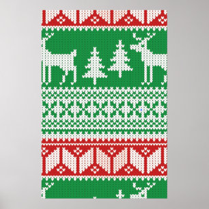 Christmas Jumper pattern Poster
