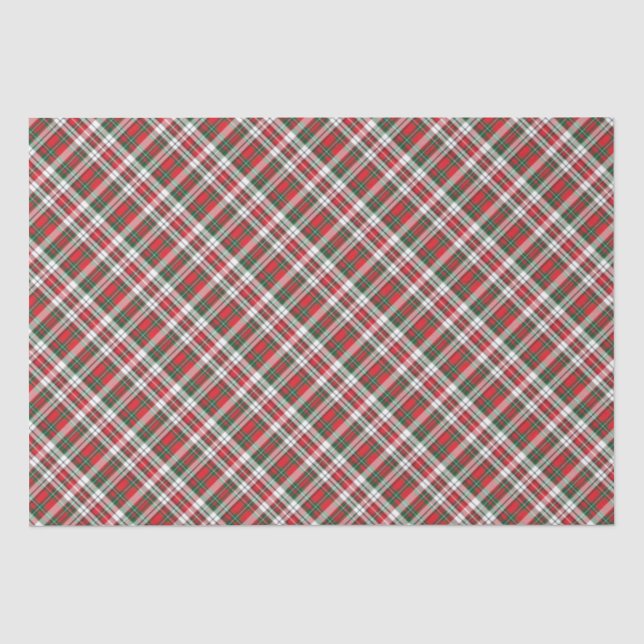 Christmas Kariert Bright Seidenpapier (Vorderseite)